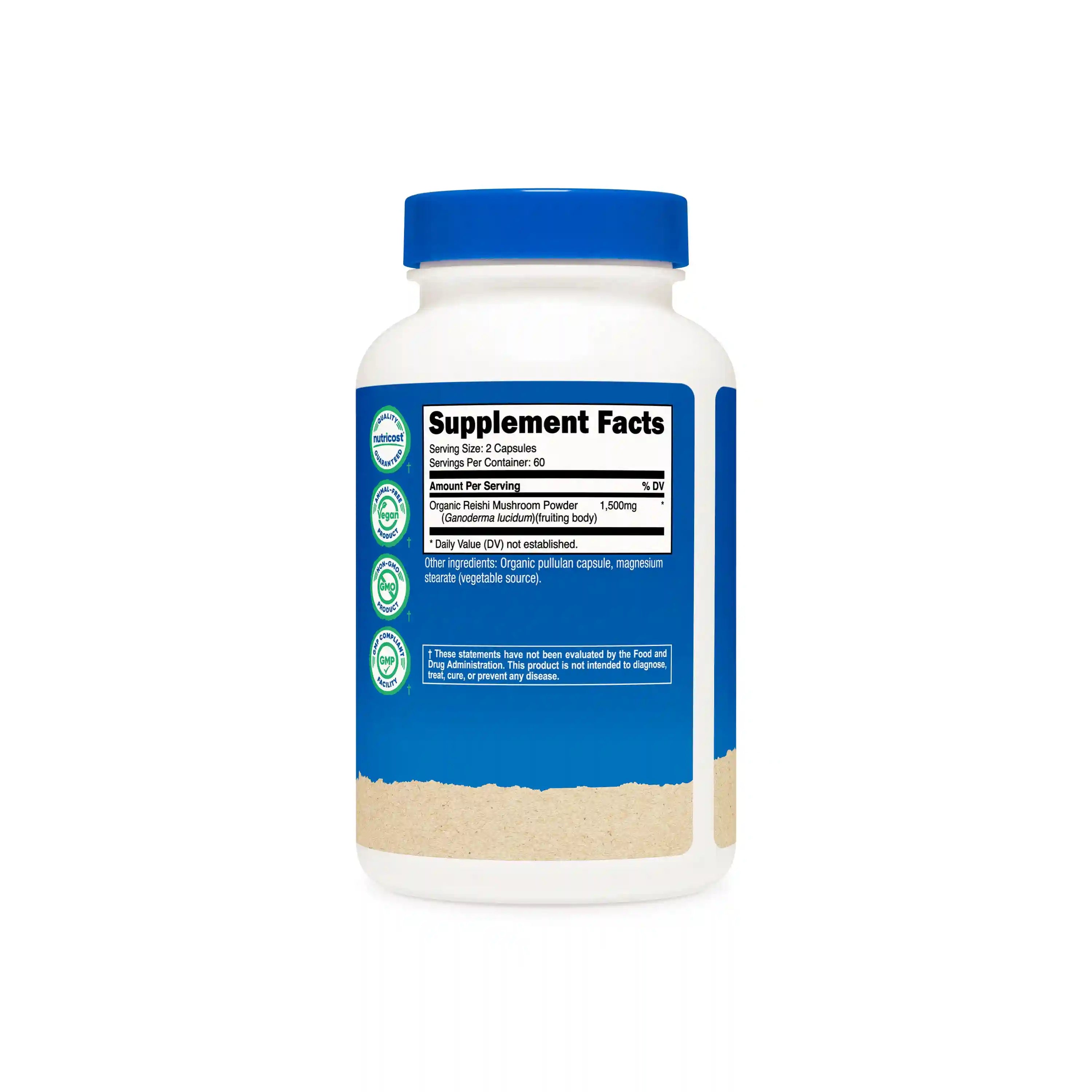 Nutricost Made With Organic Reishi Mushroom Capsules