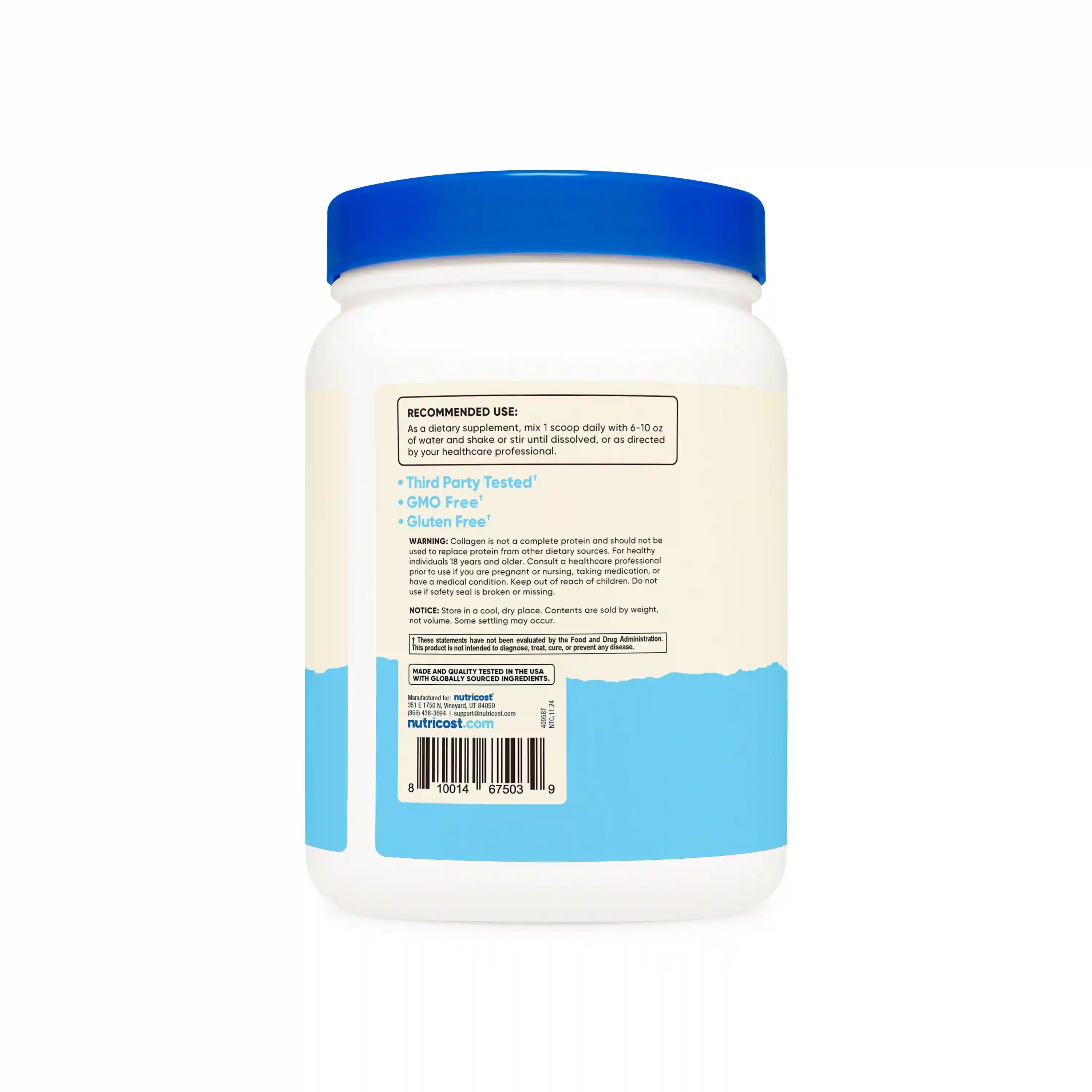 Nutricost Grass-Fed Bovine Collagen Hydrolysate Powder