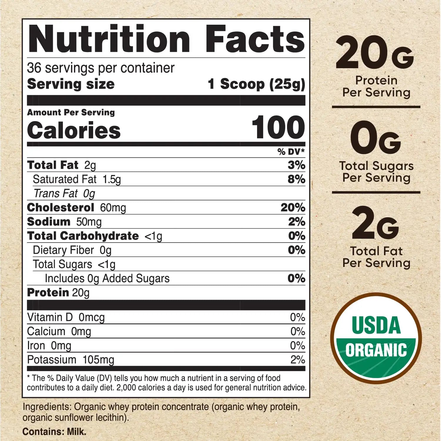 Nutricost Organic Whey Protein Powder