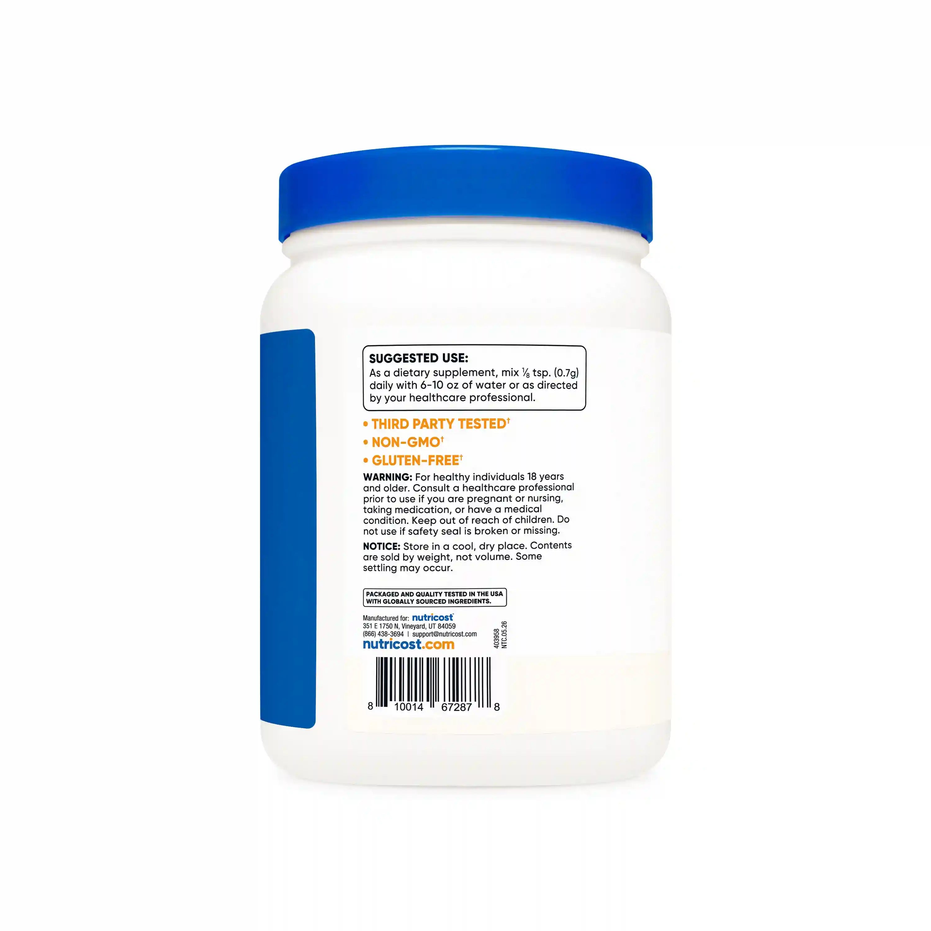 Nutricost Potassium Chloride Powder