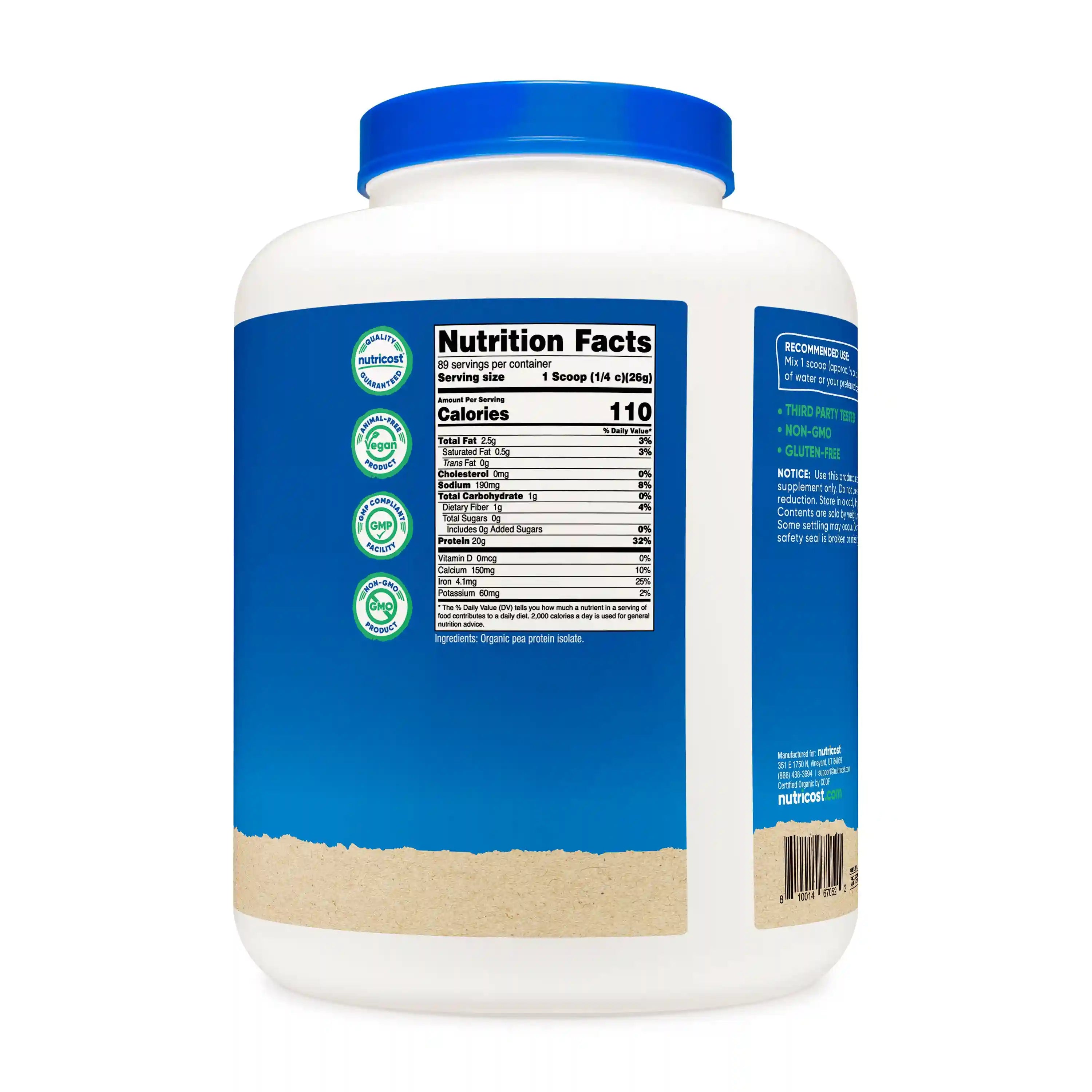 Nutricost Organic Pea Protein Powder