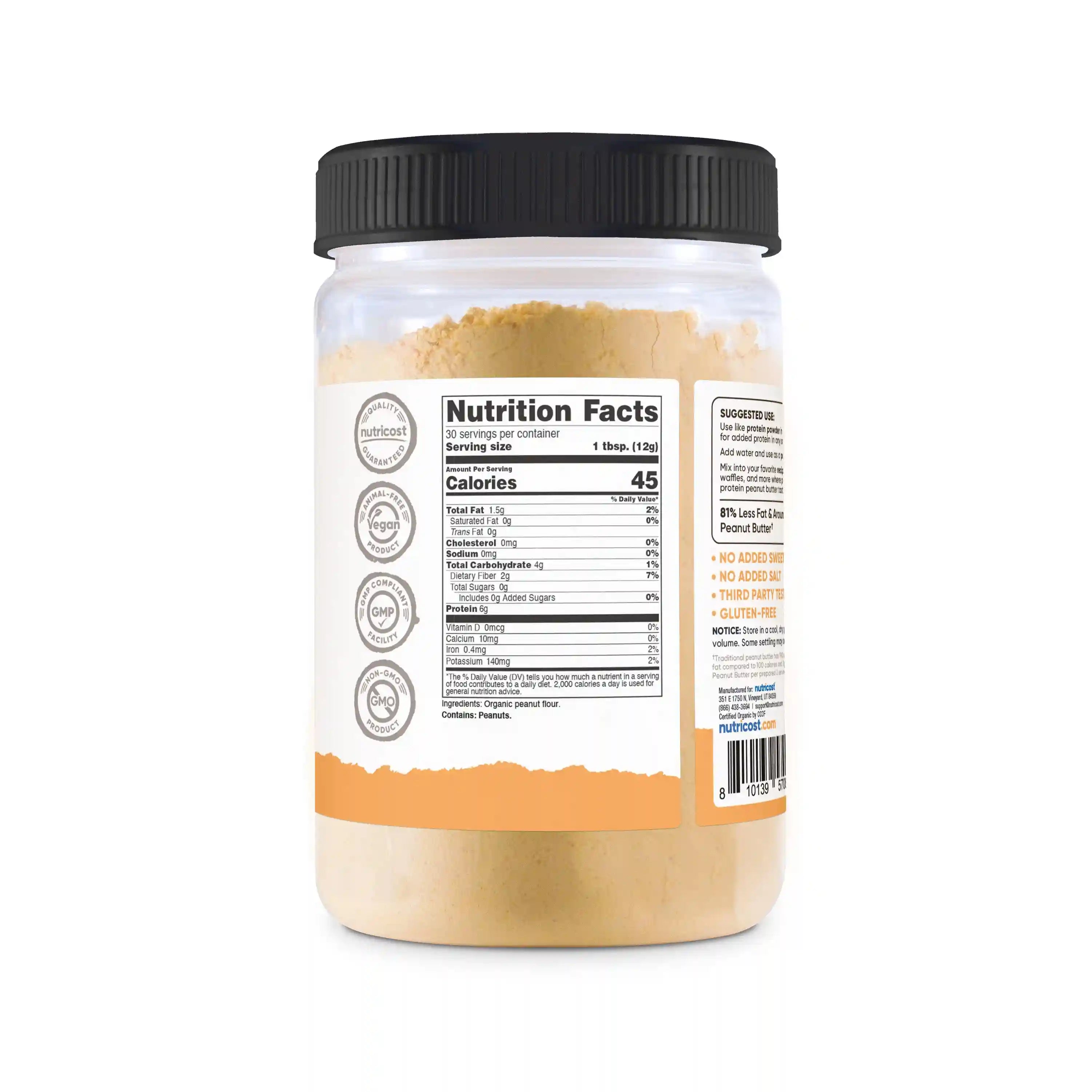 Nutricost Pantry Organic Peanut Butter Powder