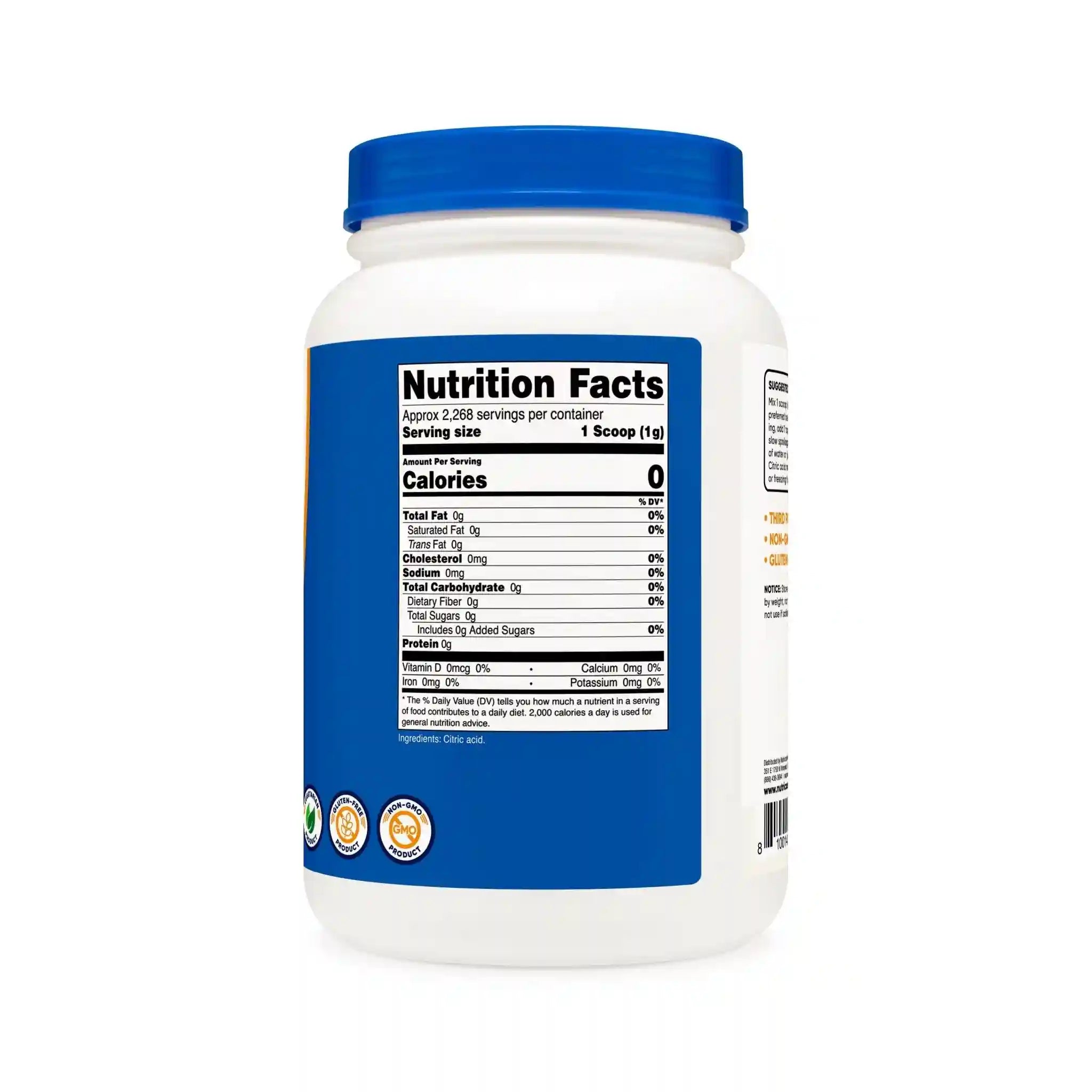 Nutricost Citric Acid Powder