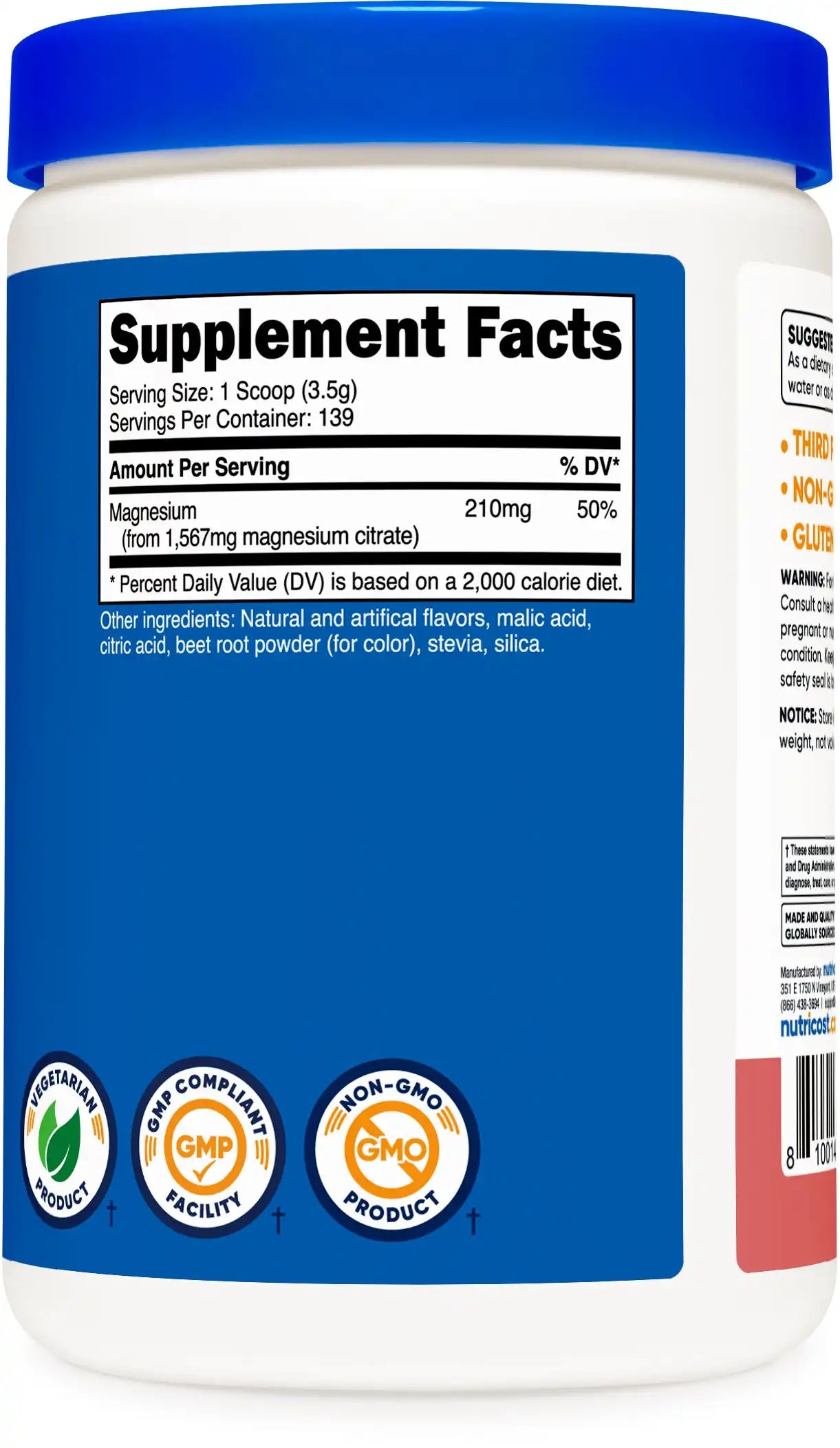 Nutricost Magnesium Citrate Powder