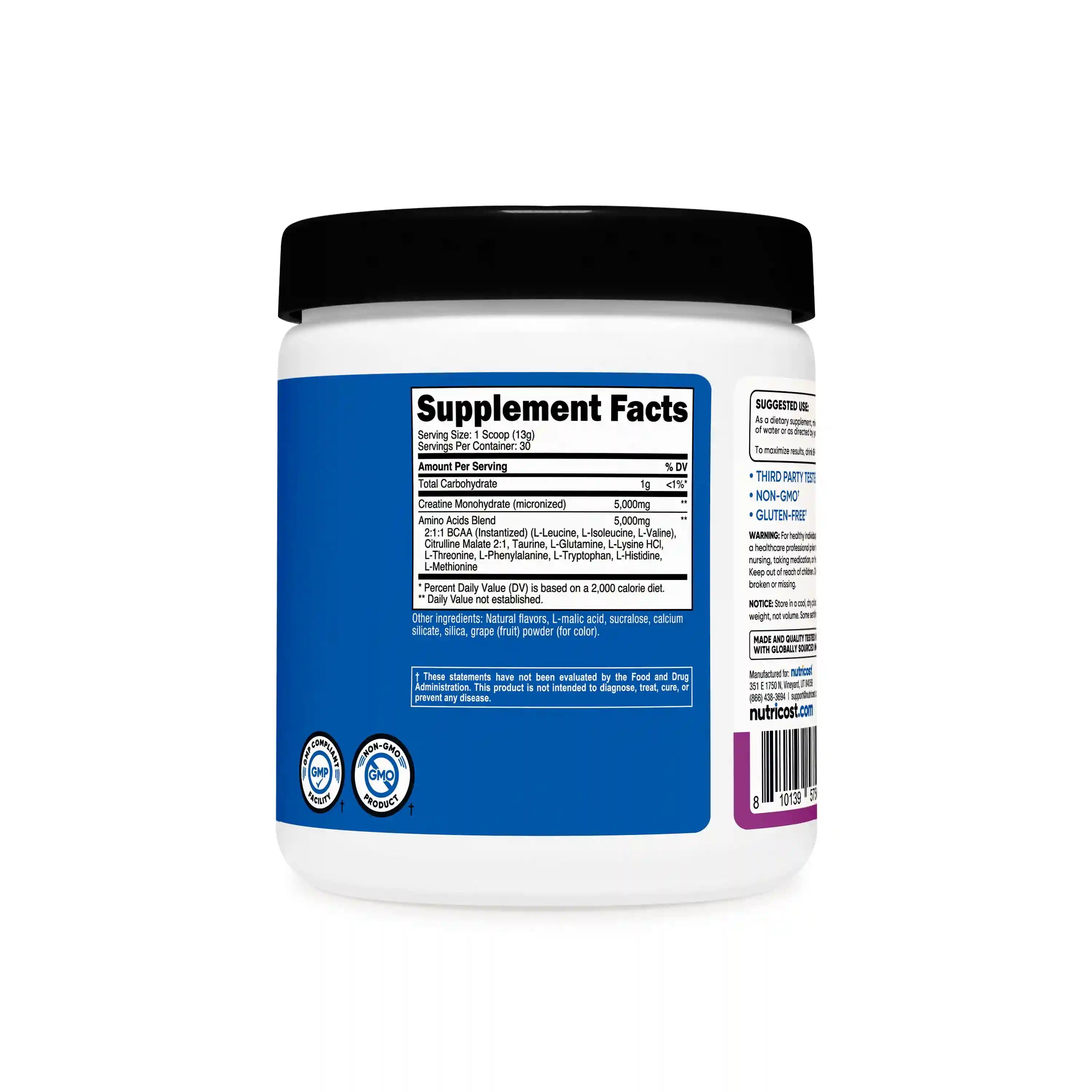 Nutricost Creatine + Aminos Powder