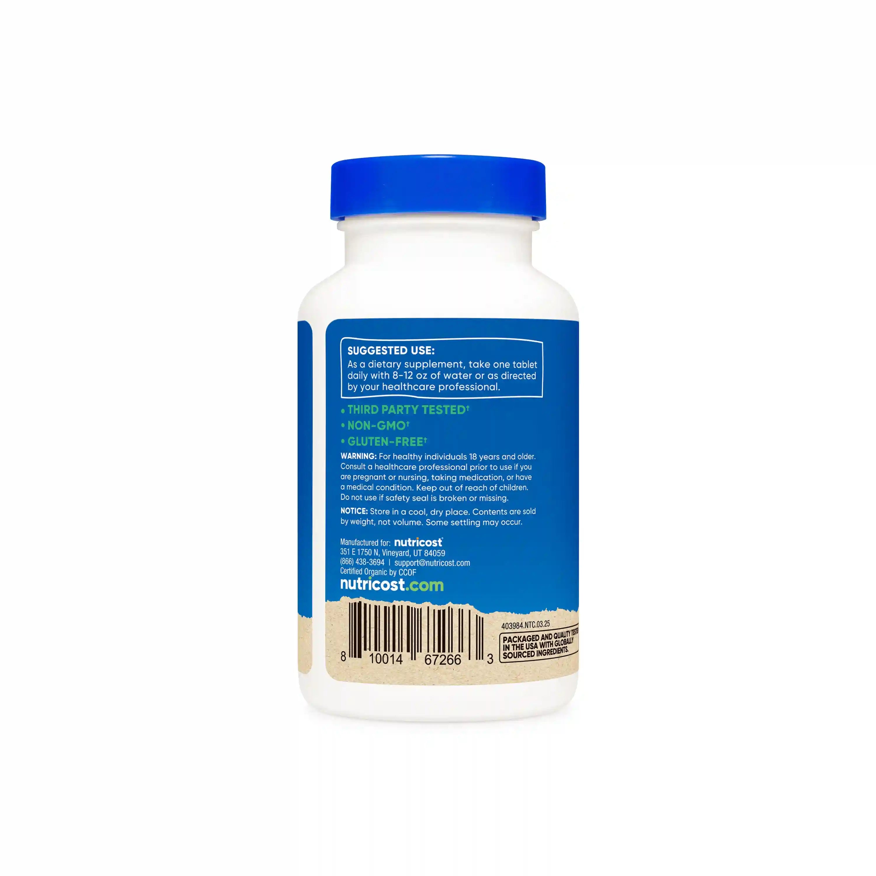Nutricost Organic Spirulina Tablets